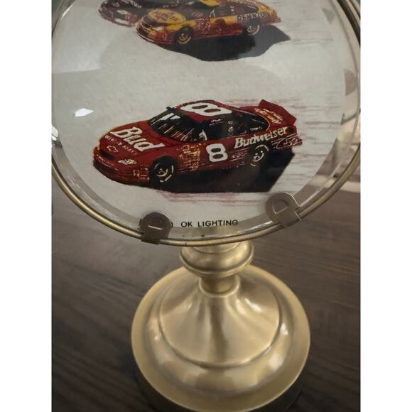 Vintage Brass NASCAR Touch Lamp - tested and working - Picture 5 of 8